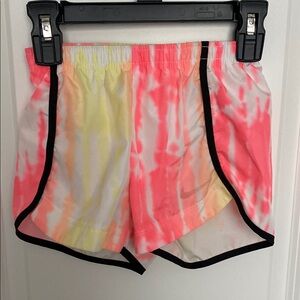 Nike Pink and Yellow Tie-Dye Shorts